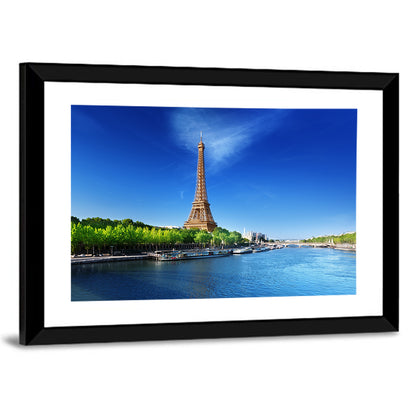 Seine In Paris With Eiffel Tower Wall Art
