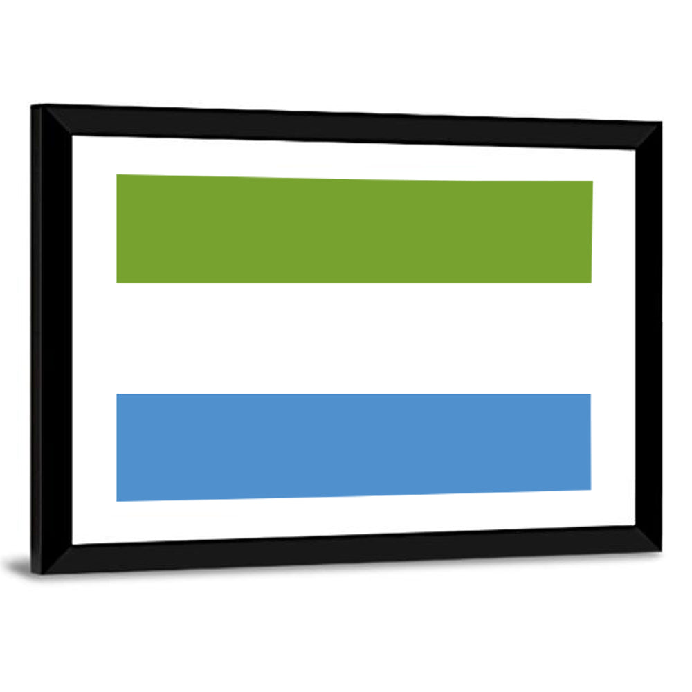 Sierra Leone Tricolor Flag Wall Art