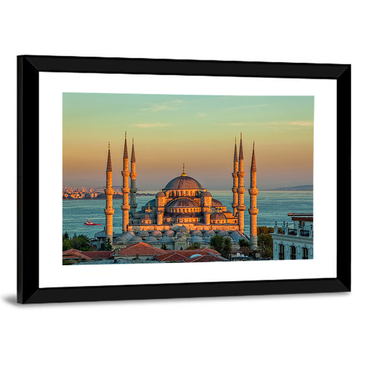 Sultan Ahmed Mosque at Sunset Wall Art