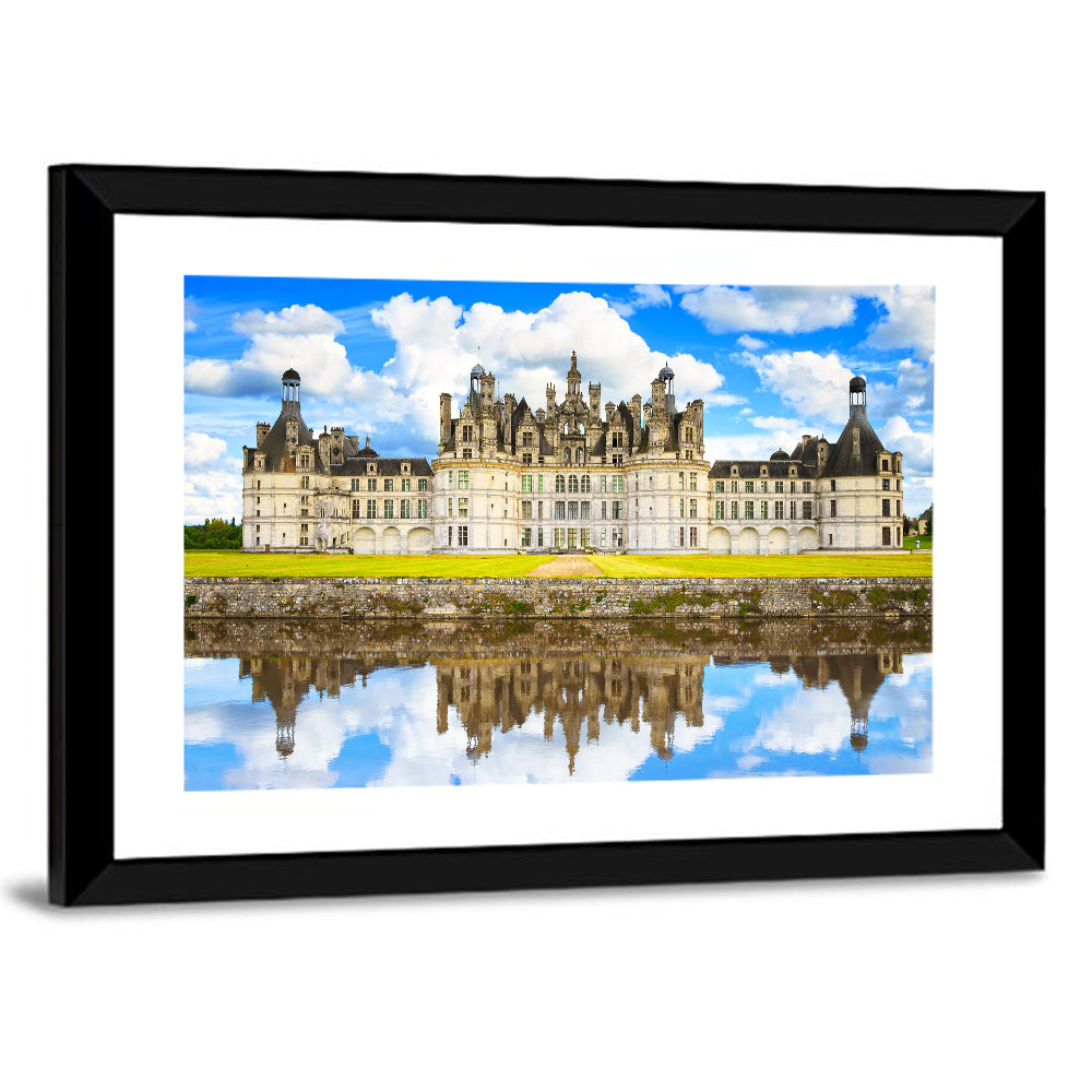 Château De Chambord Reflection Wall Art