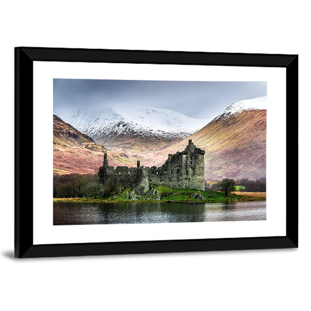 Kilchurn Castle in Winter, Loch Awe Wall Art
