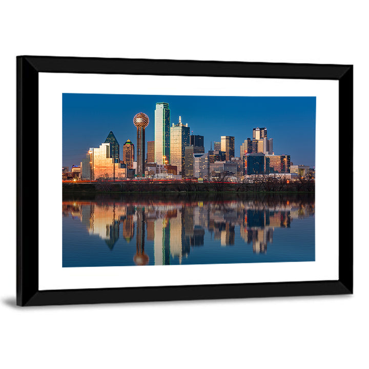 Dallas Skyline at Sunset Wall Art