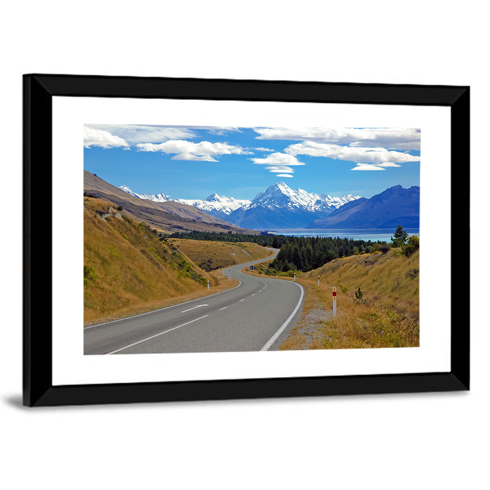 Winding Road to Aoraki Mount Cook Wall Art