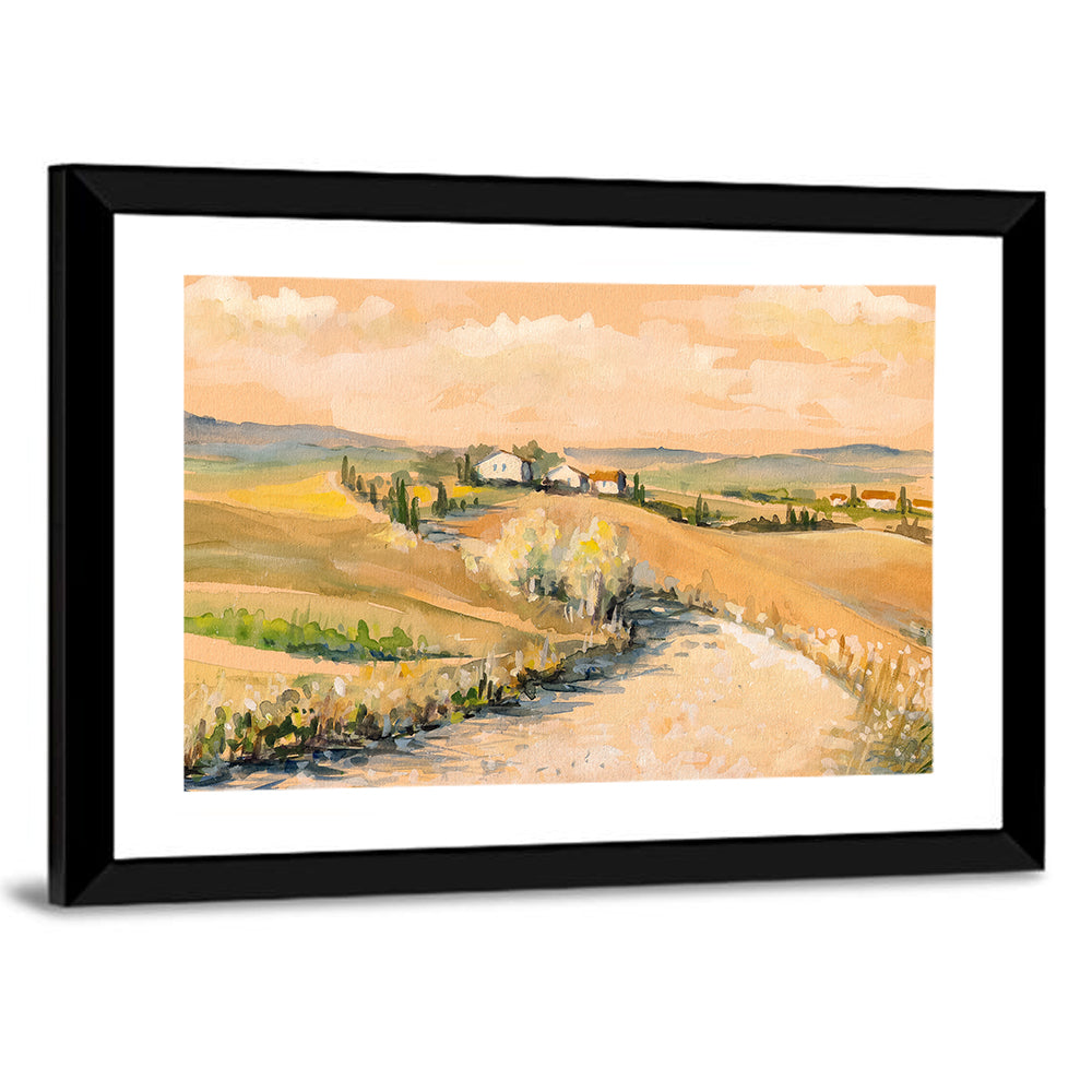 Tuscan Hills at Dusk Wall Art