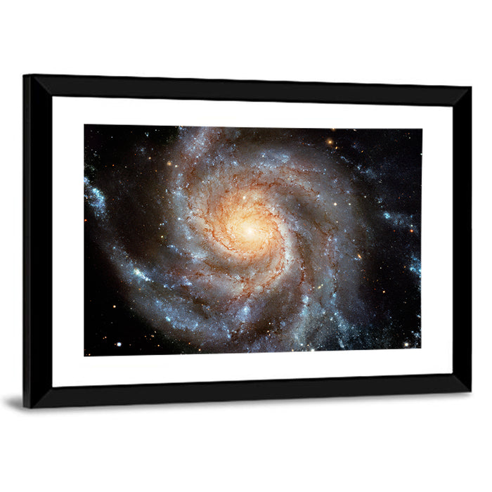 Giant Spiral Galaxy Disk Wall Art as a framed print