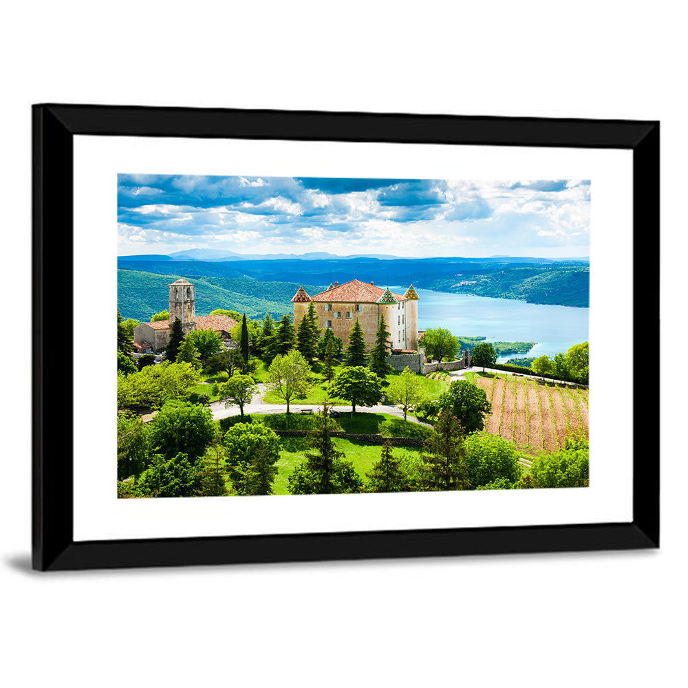 Château D'esparron and Village Church Wall Art