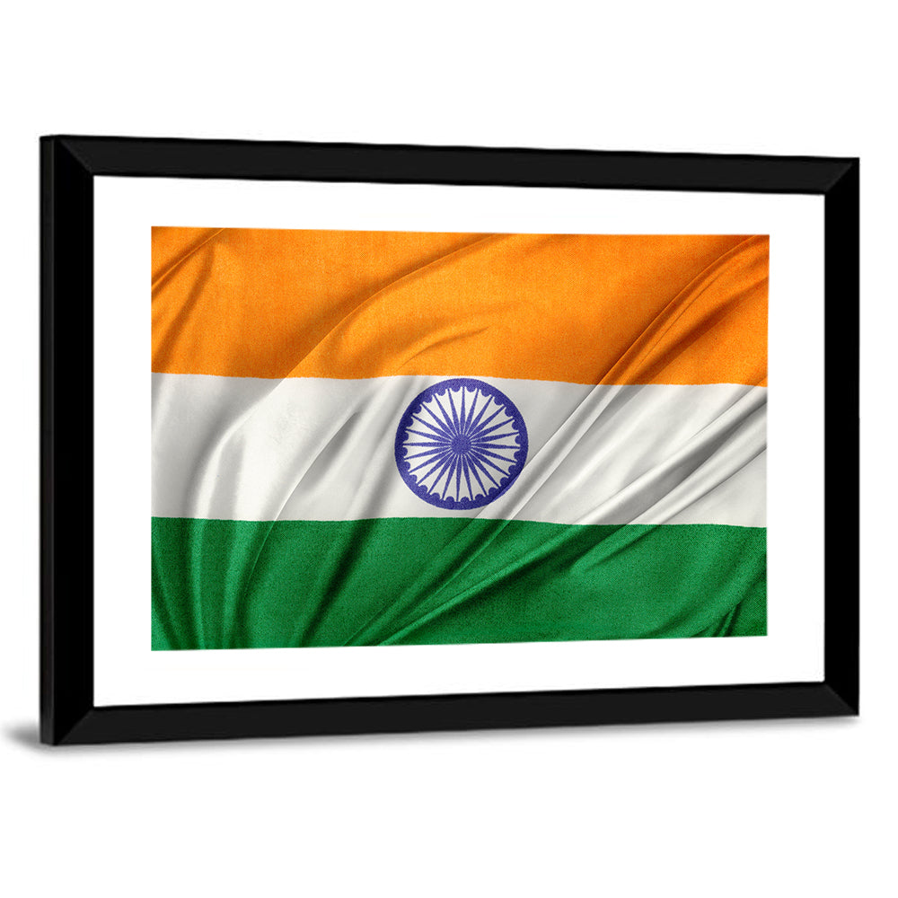 Indian Tricolor with Ashoka Chakra Wall Art