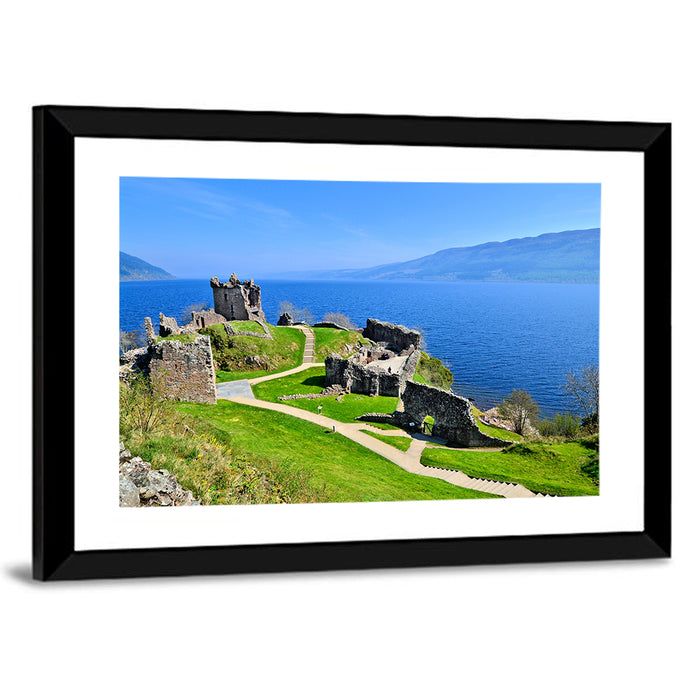Urquhart Castle Ruins Wall Art as a framed print