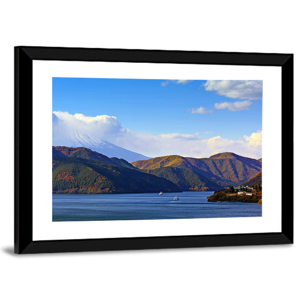 Lake Ashi with Mount Fuji Wall Art