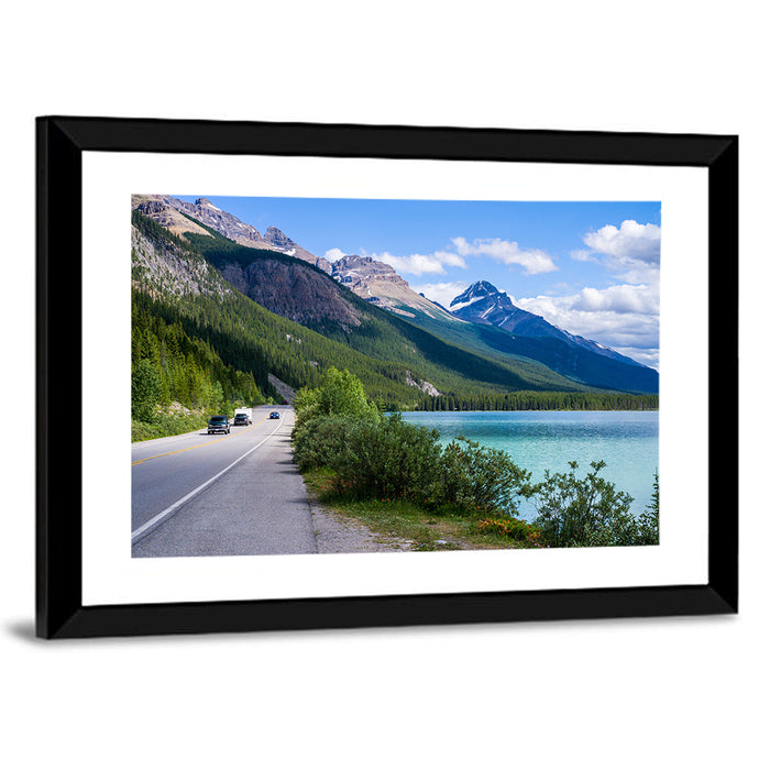 Waterfowl at Banff Lake Wall Art as a framed print