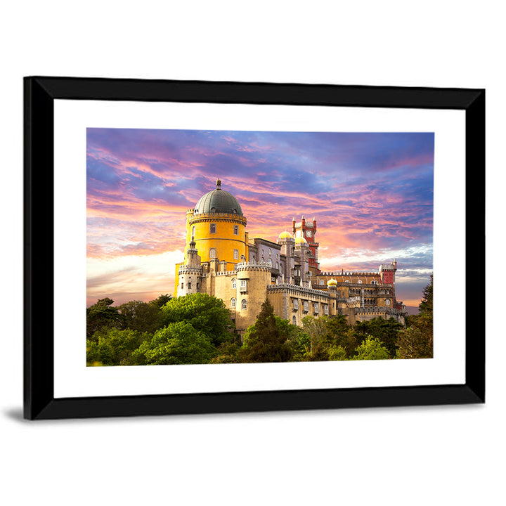 Pena Palace at Golden Dusk, Sintra Wall Art