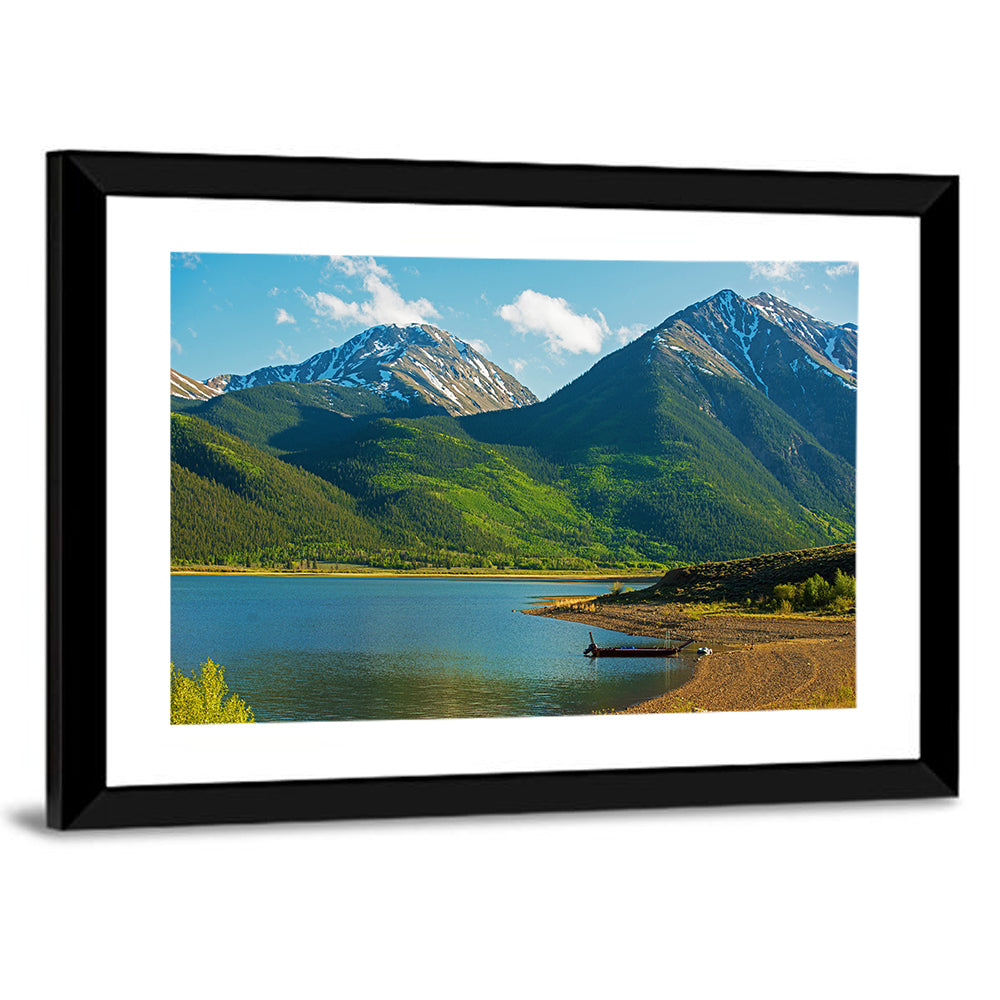 Snow-capped Peaks Over Twin Lakes Colorado Wall Art