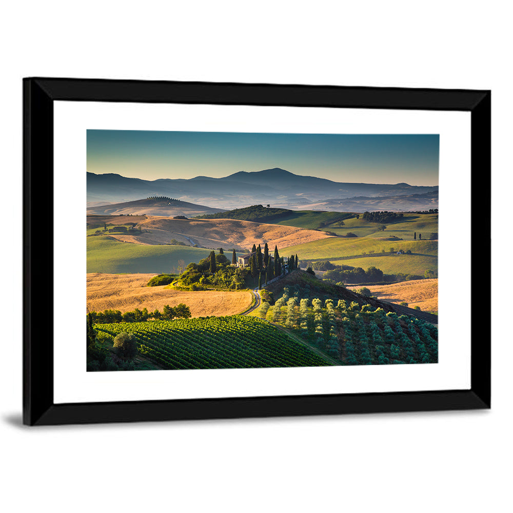 Tuscany Hilltop Villa Wall Art