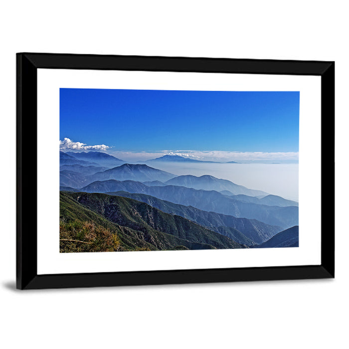 Big Bear Mountain Range Wall Art as a framed print