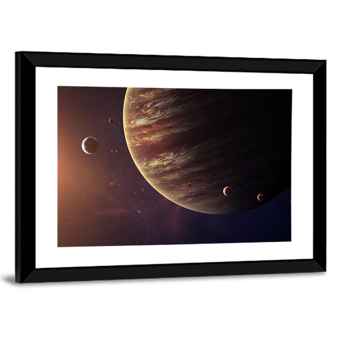 Jupiter from Space Wall Art as a framed print