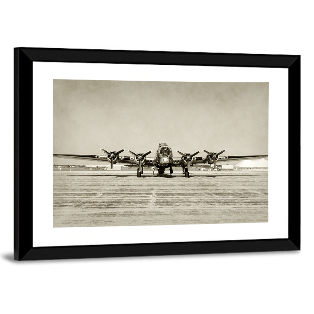 B-17 Bomber Front View Wall Art