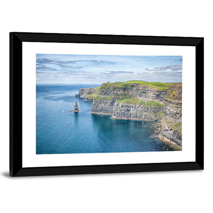 Cliffs of Moher Sea Stack Wall Art as a framed print