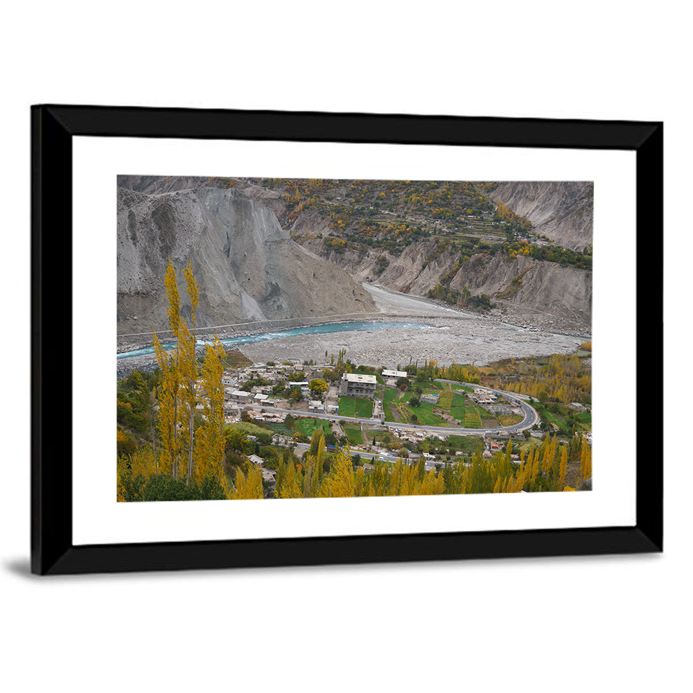 Autumn Hunza Valley Landscape Wall Art