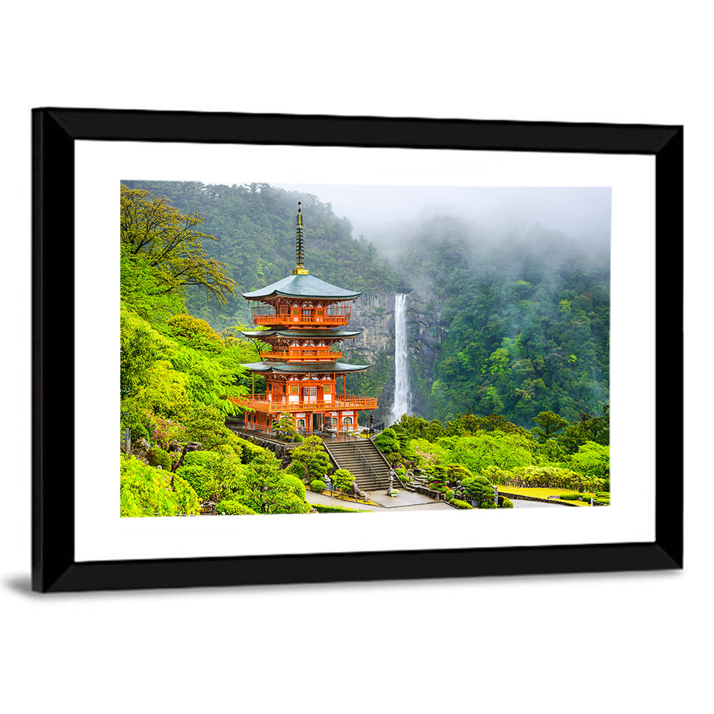 Seiganto-ji Pagoda at Nachi Falls Wall Art