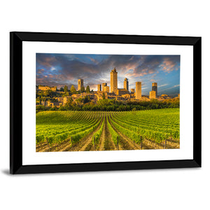 Vineyards Of San Gimignano Tuscany Wall Art