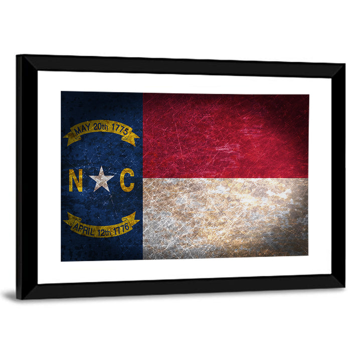 Vintage North Carolina State Flag Wall Art