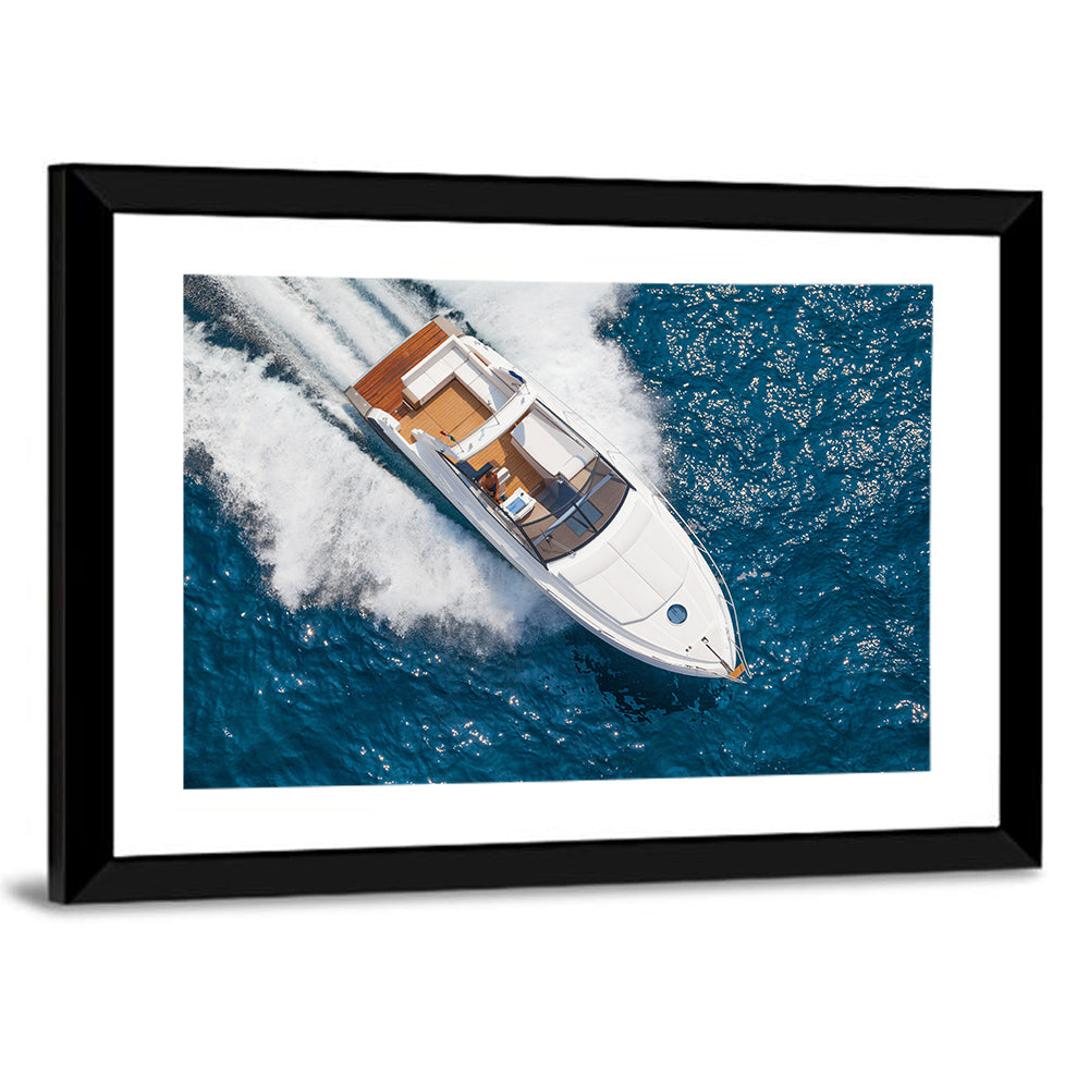 Motor Yacht from Above Wall Art