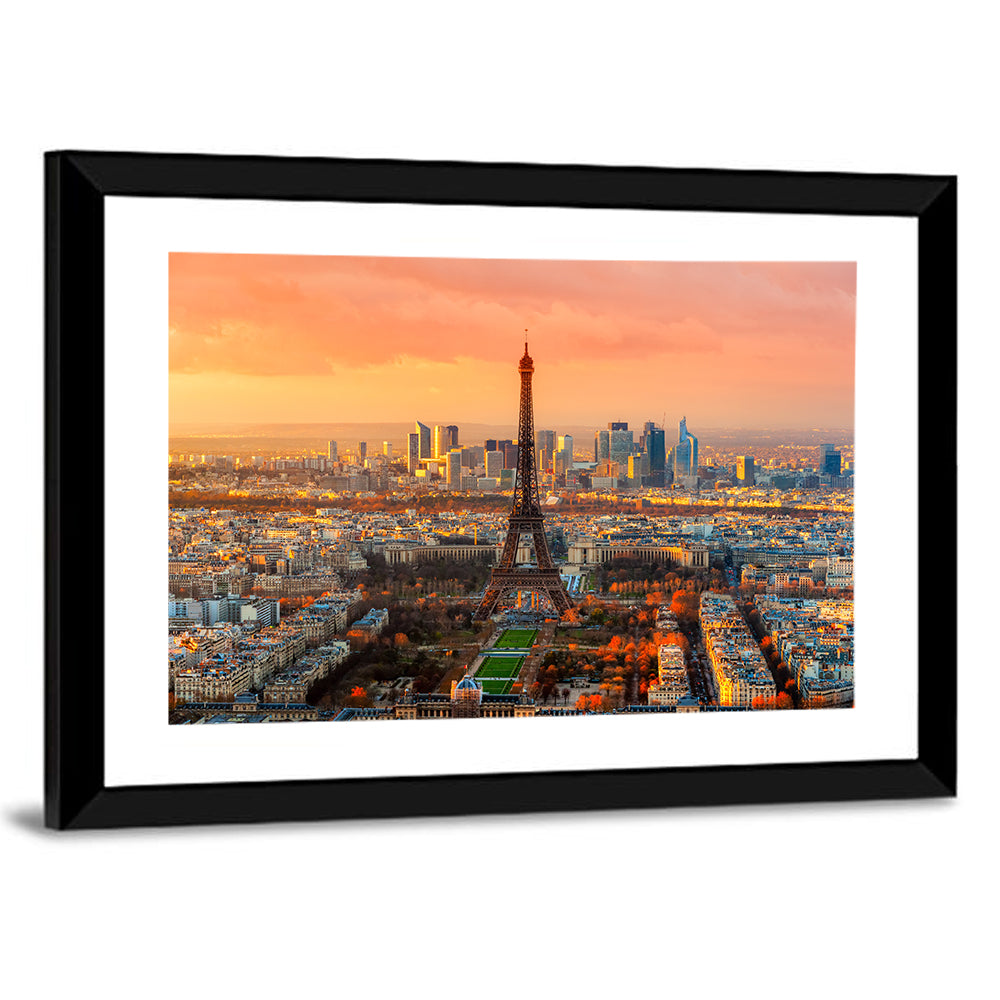 Eiffel Tower at Golden Twilight Wall Art