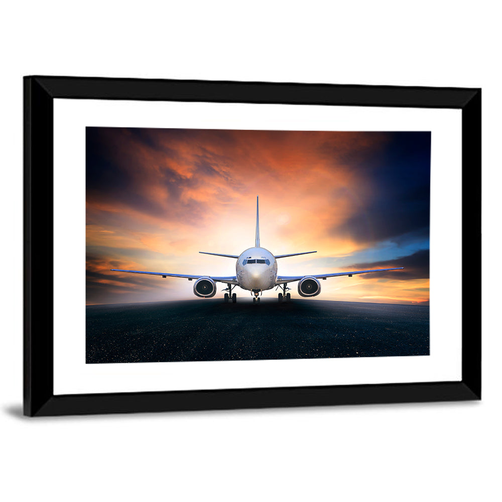 Centered Jet at Sunset Wall Art