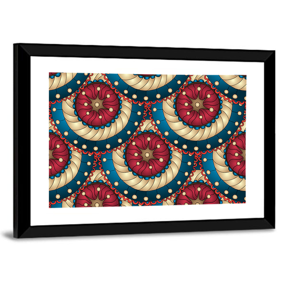 Tessellated Fish Scale Pattern Wall Art