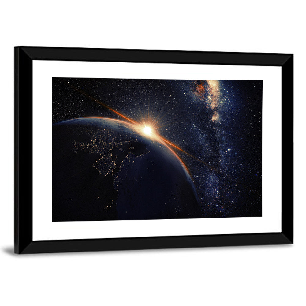 Sunrise Over Earth from Orbit Wall Art