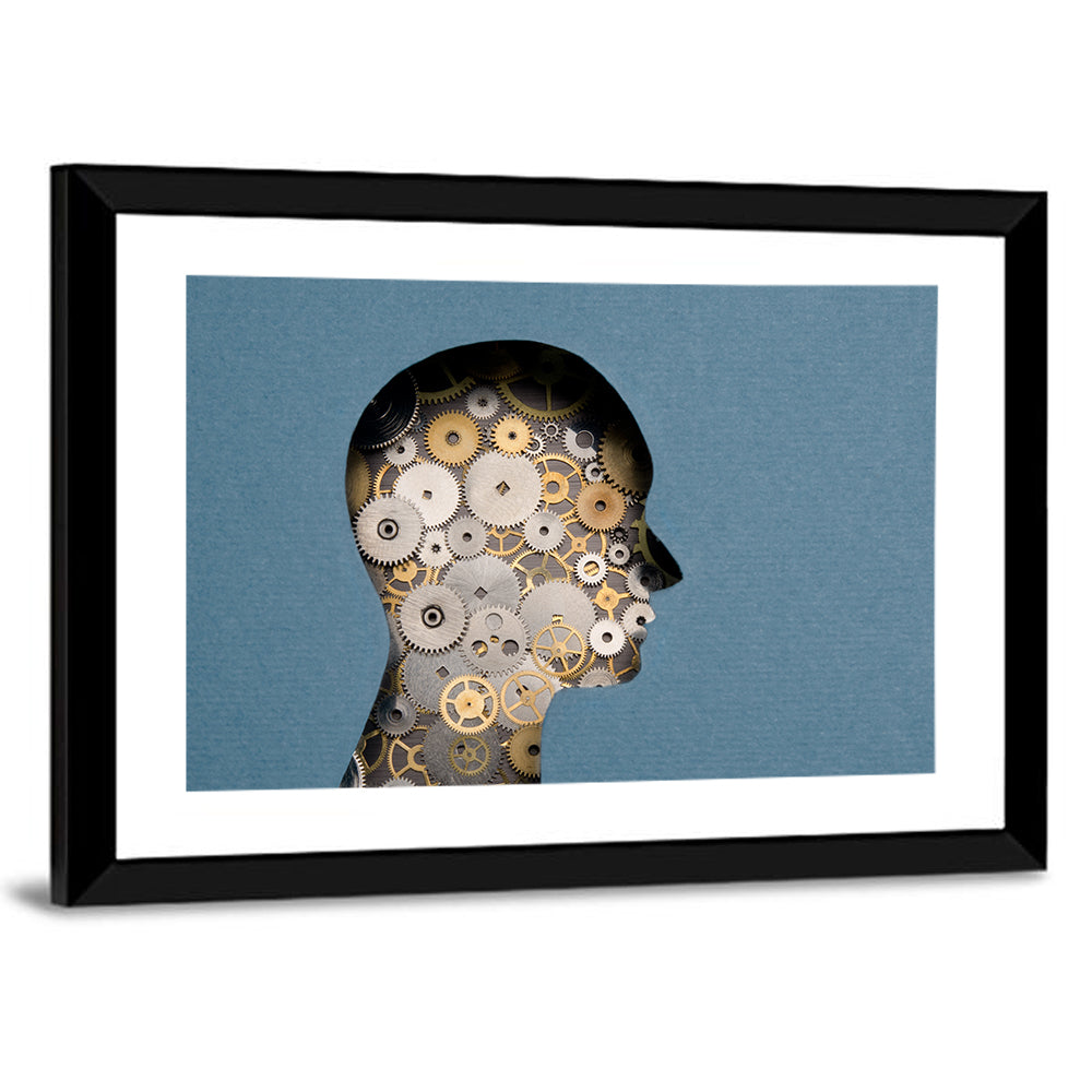 Mechanical Mind Silhouette Wall Art
