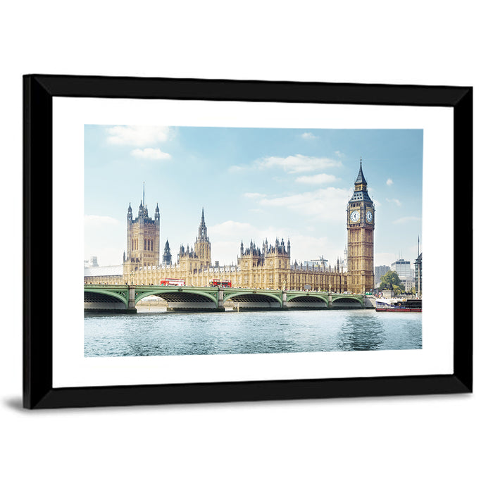 Westminster Bridge and Big Ben Wall Art as a framed print