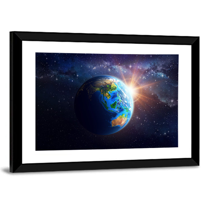 Asia and Australia from Space Wall Art