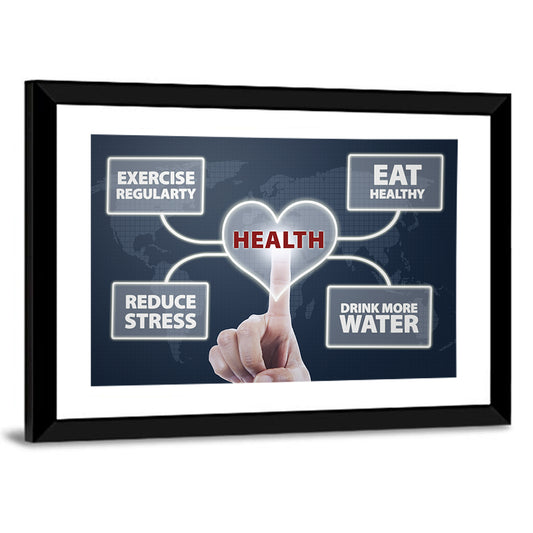 Healthy Heart Tips Wall Art