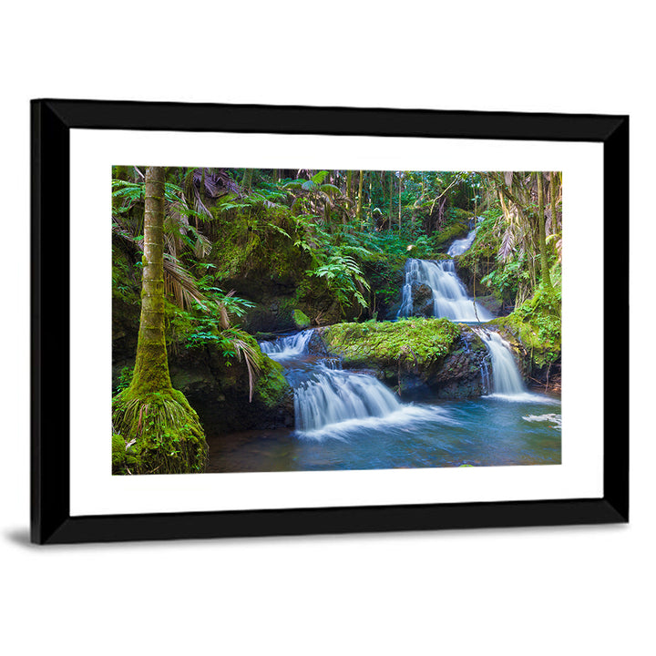Hawaiian Rainforest Waterfalls Wall Art