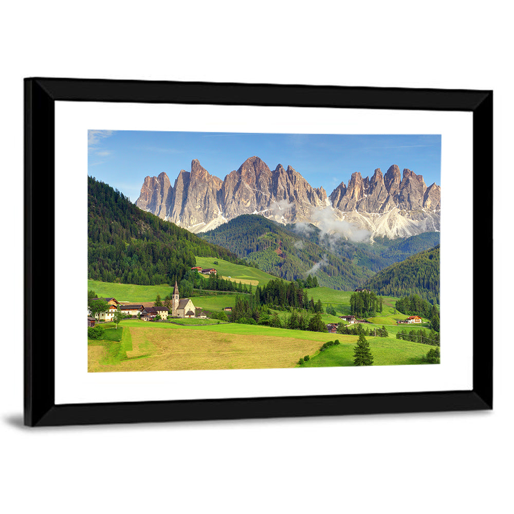St. Magdalena Church Val Di Funes Wall Art
