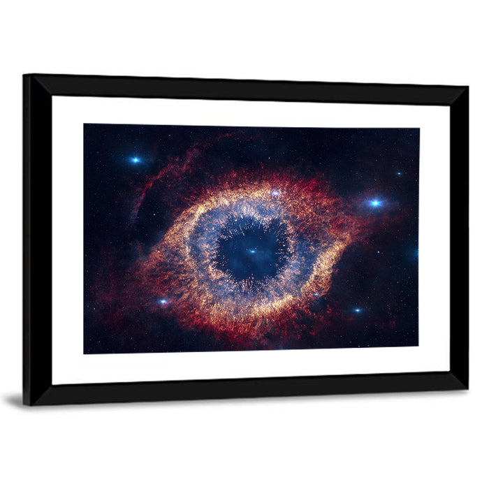 Helix Nebula Wall Art as a framed print