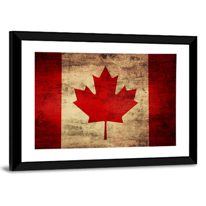 Grunge Flag Of Canada Wall Art