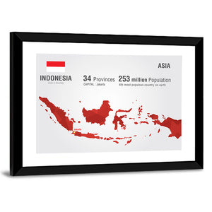 Indonesia Map Wall Art