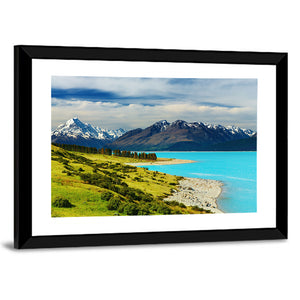 Mount Cook & Pukaki Lake In New Zealand Wall Art