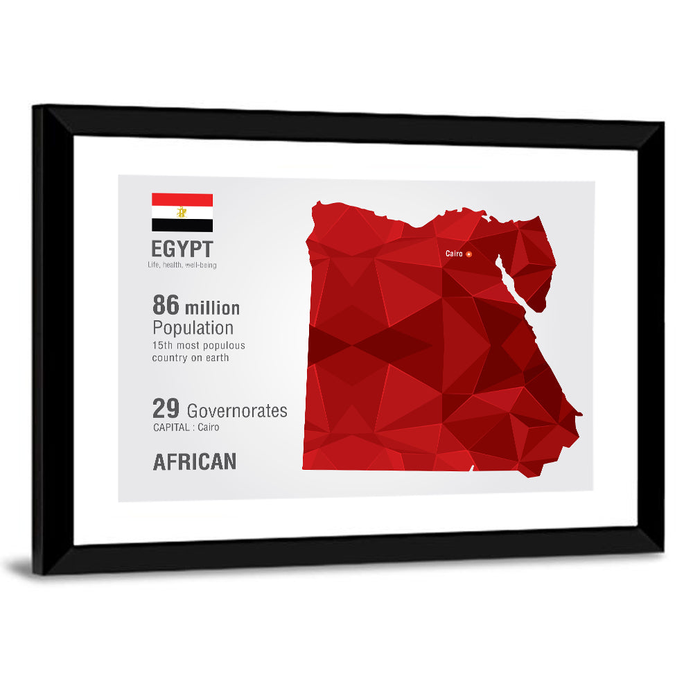 Egypt Geometric Map Wall Art