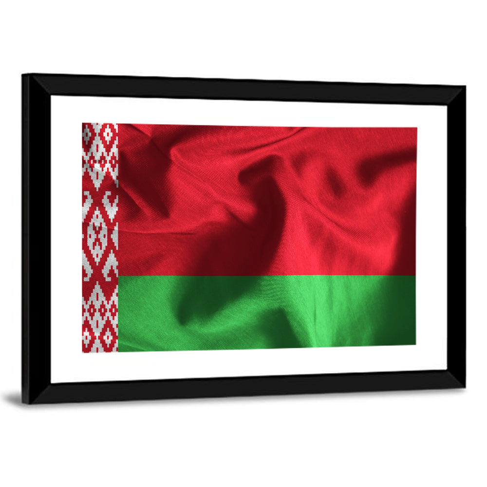 Waving Flag Of Belarus Wall Art