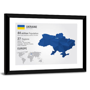Ukraine Map Wall Art