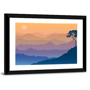 Sunrise in Mountain Ranges Wall Art