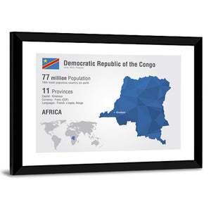 Congo Map Wall Art