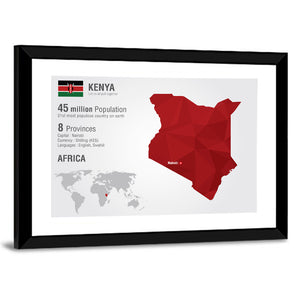Kenya Map Wall Art