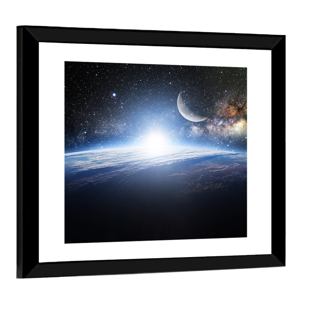 Sunrise Over Earth from Space Wall Art