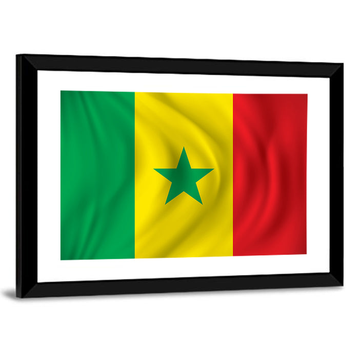 Flag of Senegal Wall Art as a framed print