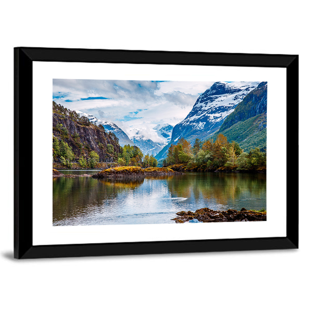 Norwegian Mountain Reflection Wall Art