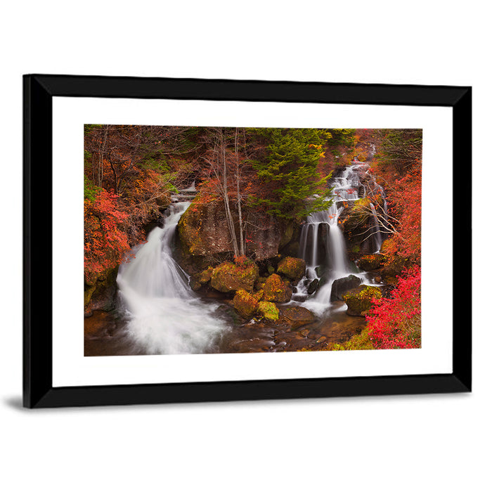 Ryuzu Falls, Nikko Japan Wall Art as a framed print